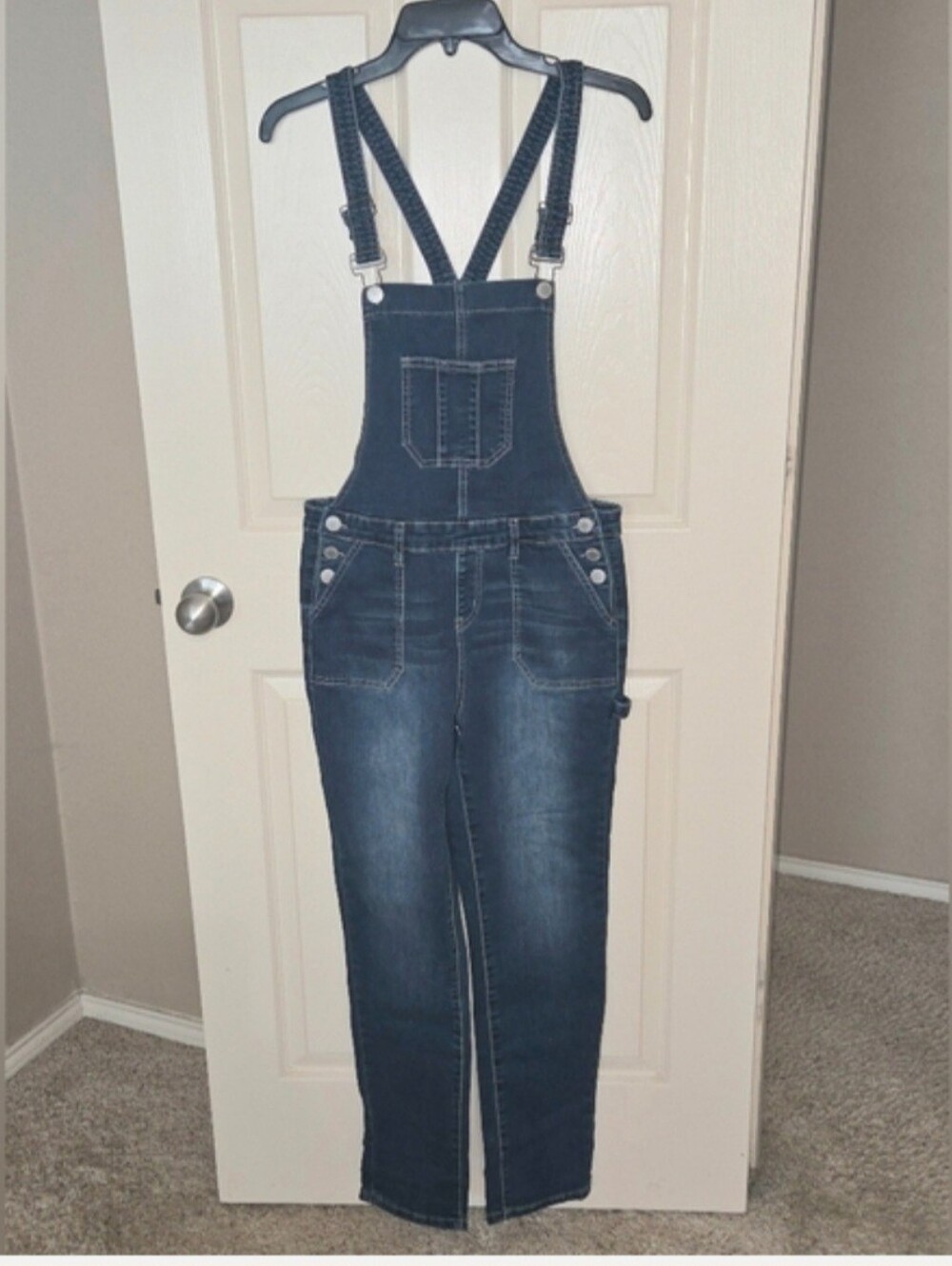 YMI Junior Mid Rise Ankle Overalls SZ 9